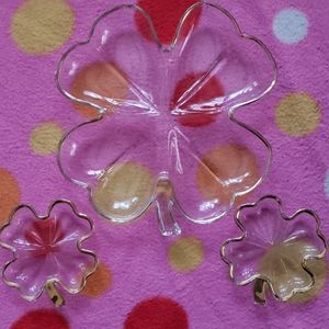 Glass shamrock set